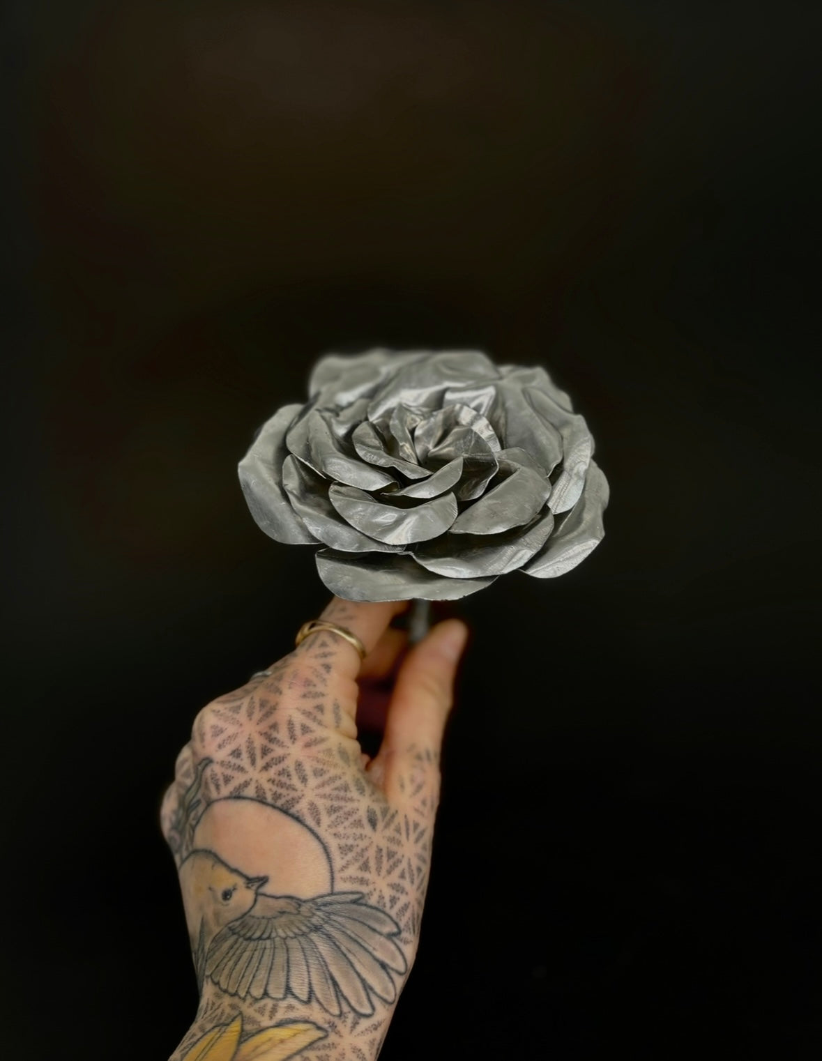 Handmade Aluminum Rose