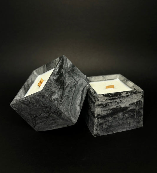 Cube Candle - Marbled