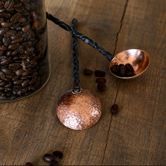 Twisted Copper Coffee Scoop - Fine Handle