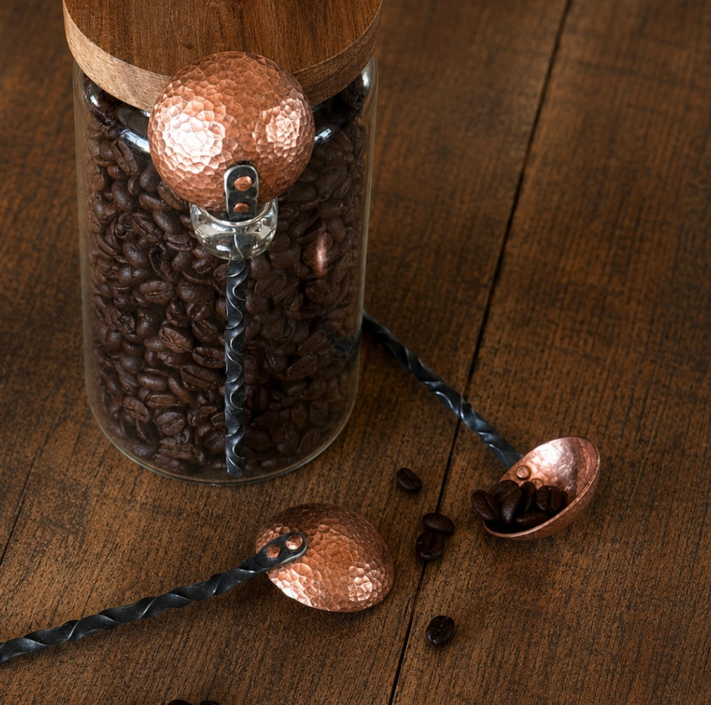 Twisted Copper Coffee Scoop - Fine Handle